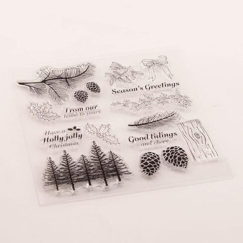 TIAMECH Pinecone واضح Stamps لصنع البطاقات غابة الصنوبر شفافة سيليكون ختم DIY بها بنفسك لوازم سكرابوكينغ النقش ورقة بطاقة الألبوم in Kuwait