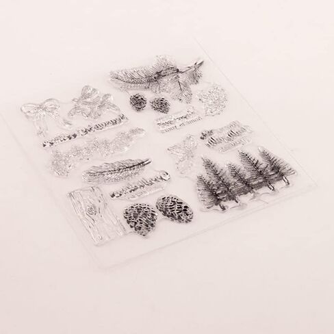 TIAMECH Pinecone واضح Stamps لصنع البطاقات غابة الصنوبر شفافة سيليكون ختم DIY بها بنفسك لوازم سكرابوكينغ النقش ورقة بطاقة الألبوم in Kuwait