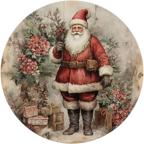QUICQOD Christmas Winter Round Mouse Pads for Desk, Pink Santa Claus Portable Mouse Pad 8.7x8.7 Inches, Non-Slip Mousepads for Home Office Dorm Desk Decor Accessories, Teen Girls Gifts in Kuwait
