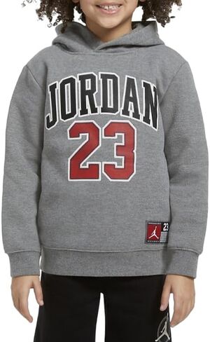 Nike Jordan Boys' Fleece Pullover Hoodie (US, Alpha, Small, Regular, Carbon-Heather) in Saudi Arabia