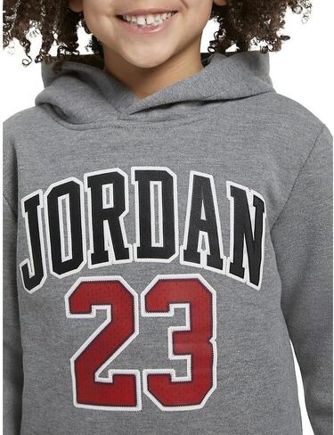 Nike Jordan Boys' Fleece Pullover Hoodie (US, Alpha, Small, Regular, Carbon-Heather) in Saudi Arabia