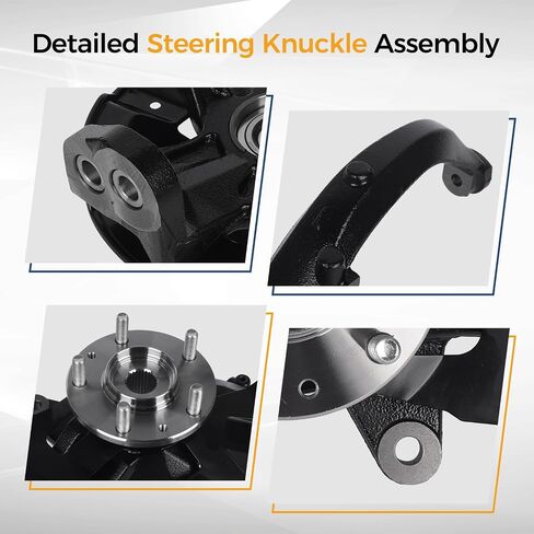 LK011 مجموعة مفصل التوجيه ومحور محمل العجلة مناسب لـ 2006-2012 Ford Fusion، 2007-2012 Lincoln MKZ، 2006 Lincoln Zephyr، 2003-2008 Mazda 6، 2006-2011 Mercury Milan، جانب محرك الأقراص الأمامي الأيسر in Saudi Arabia