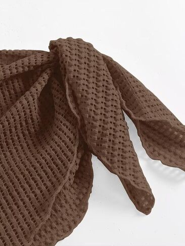 Women's Knot Side Mesh Sheer Summer Bikini Cover Up Skirt in Kuwait