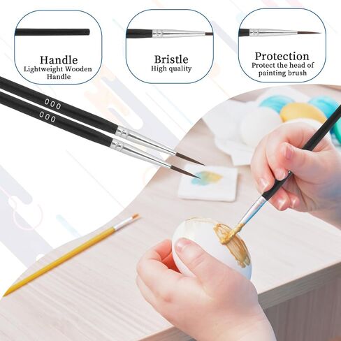 30 Pcs Tiny Detail Paint Brushes, #000 Fine Tip Paint Brush Miniature Fine Paint Liner Brush for Crafts Painting Watercolor Acrylic Art Face Painting in Saudi Arabia