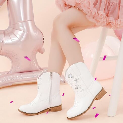 Cowboy Boots for Kids Western Little Girl Cowgirl Boots Toddler Horse Riding Ankle Boots Birthday Party in Saudi Arabia