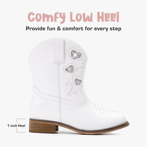 Cowboy Boots for Kids Western Little Girl Cowgirl Boots Toddler Horse Riding Ankle Boots Birthday Party in Saudi Arabia