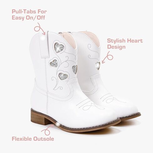 Cowboy Boots for Kids Western Little Girl Cowgirl Boots Toddler Horse Riding Ankle Boots Birthday Party in Saudi Arabia
