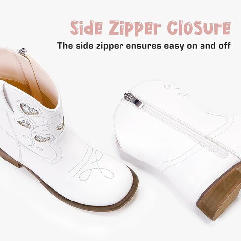 Cowboy Boots for Kids Western Little Girl Cowgirl Boots Toddler Horse Riding Ankle Boots Birthday Party in Saudi Arabia