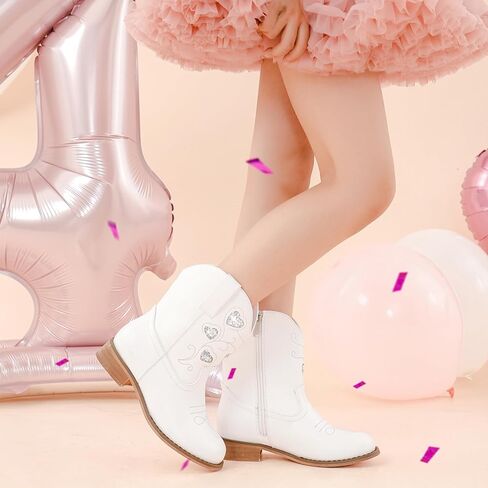 Cowboy Boots for Kids Western Little Girl Cowgirl Boots Toddler Horse Riding Ankle Boots Birthday Party in Saudi Arabia
