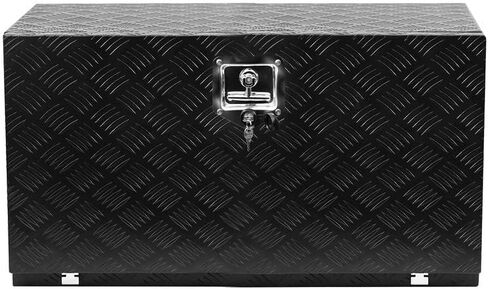 24 Inch Heavy Duty Aluminum Tool Box - Waterproof Square Truck Storage Organizer Chest for Pickup Truck Bed, RV Trailer - T-Handle Lock and Keys Included 24"(L) x 17"(W) x 18"(H) in Kuwait