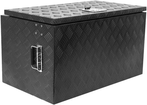24 Inch Heavy Duty Aluminum Tool Box - Waterproof Square Truck Storage Organizer Chest for Pickup Truck Bed, RV Trailer - T-Handle Lock and Keys Included 24"(L) x 17"(W) x 18"(H) in Kuwait