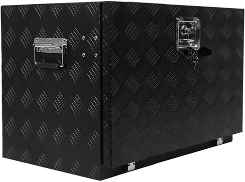 24 Inch Heavy Duty Aluminum Tool Box - Waterproof Square Truck Storage Organizer Chest for Pickup Truck Bed, RV Trailer - T-Handle Lock and Keys Included 24"(L) x 17"(W) x 18"(H) in Kuwait