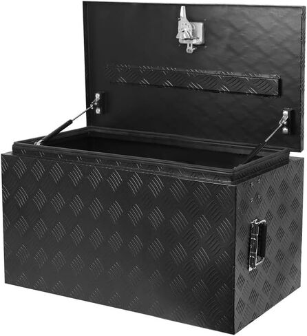 24 Inch Heavy Duty Aluminum Tool Box - Waterproof Square Truck Storage Organizer Chest for Pickup Truck Bed, RV Trailer - T-Handle Lock and Keys Included 24"(L) x 17"(W) x 18"(H) in Kuwait