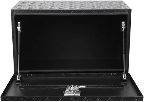 24 Inch Heavy Duty Aluminum Tool Box - Waterproof Square Truck Storage Organizer Chest for Pickup Truck Bed, RV Trailer - T-Handle Lock and Keys Included 24"(L) x 17"(W) x 18"(H) in Kuwait