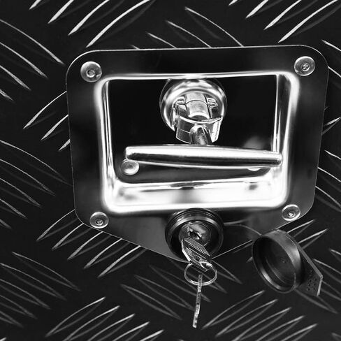 24 Inch Heavy Duty Aluminum Tool Box - Waterproof Square Truck Storage Organizer Chest for Pickup Truck Bed, RV Trailer - T-Handle Lock and Keys Included 24"(L) x 17"(W) x 18"(H) in Kuwait