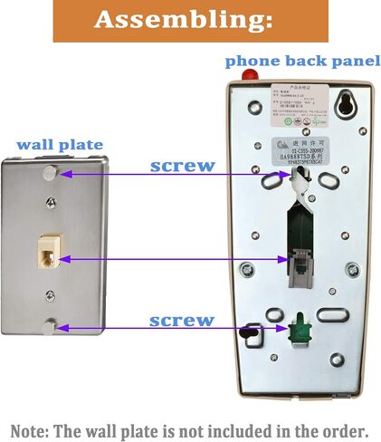 Old Style Retro Wall Mount Phone Extra Loud Ringer, Flash,Volume Control Corded Wall Phone with Big Button, Waterproof Wall Landline Telephone Hone Home Living Room Decor Phone, Red in Saudi Arabia