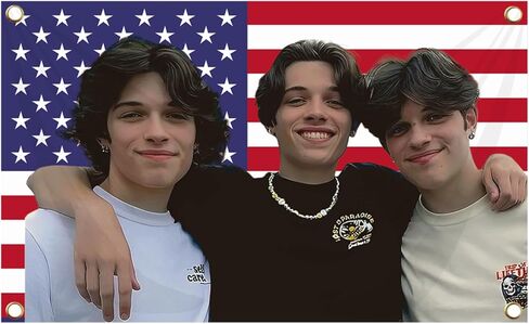 Sturniolo Triplets Flag, 3X5 Ft Sturniolo Tapestry with 4 Brass Grommets, Wall Hanging Poster in Saudi Arabia