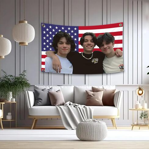 Sturniolo Triplets Flag, 3X5 Ft Sturniolo Tapestry with 4 Brass Grommets, Wall Hanging Poster in Saudi Arabia