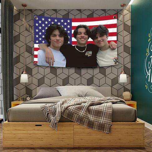 Sturniolo Triplets Flag, 3X5 Ft Sturniolo Tapestry with 4 Brass Grommets, Wall Hanging Poster in Saudi Arabia