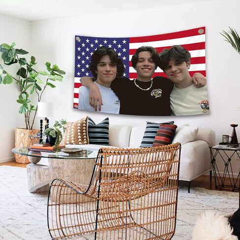 Sturniolo Triplets Flag, 3X5 Ft Sturniolo Tapestry with 4 Brass Grommets, Wall Hanging Poster in Saudi Arabia