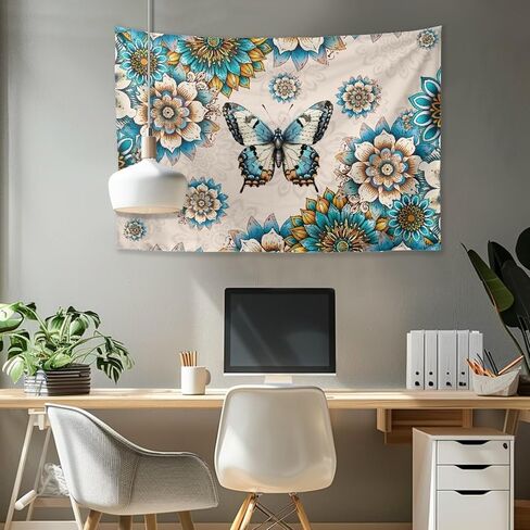 GLENLCWE Merry Christmas Snowman Snowflakes 36"x24" Tapestry Wall Hanging Lightweight Small Tapestries for College Dorm Home Living Room Aesthetic Wall Decor in Kuwait