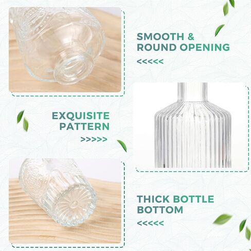 Glass Bud Vase, 15PCS Clear Small Flower Vase Set for Centerpieces, Vintage Vases in Bulk for Home Decor, Rustic Wedding, Floral Arrangements in Saudi Arabia