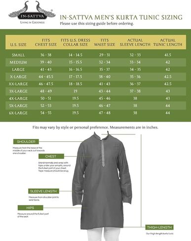 In-Sattva Men's Indian Mandarin Collar Geometric Patterned Long Kurta Tunic in Saudi Arabia