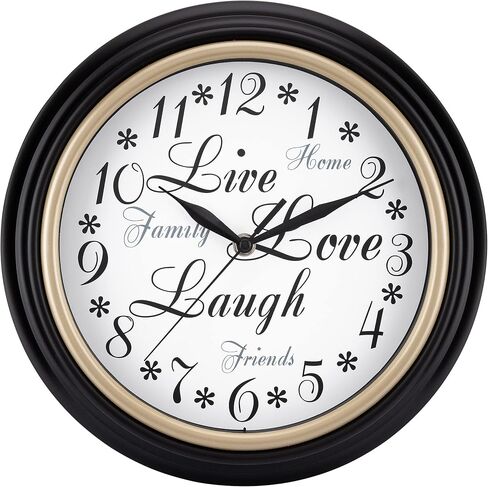 Westclox 32897 Wall Clock for Home Decor, Country Rustic Style, Bright and Colorful Display, Battery Operated, Quartz Movement, Ideal for Kitchen, Living Room, Office (Multicolor, 12-Inch) in Saudi Arabia