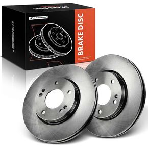 A-Premium 11.82 inch (300.3mm) Front Vented Disc Brake Rotors Compatible with Select Kia and Hyundai Models - Sorento 2011-2013, Santa Fe 2010-2012, Sport Utility, 2-PC Set