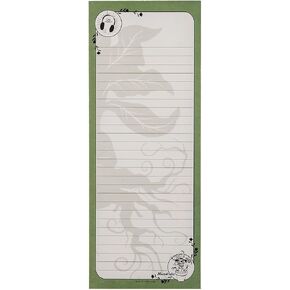 CON*QUEST Conquest Journals Harry Potter Herbology List Notepad, 3.5''x9'', Sturdy Magnetic Backboard, 50 Sheets Lined List Pages, 60 lb. Paper, Officially Licensed