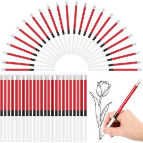 Teling 48 Pcs Cartoon Animation Birthday Party Favors Red Ball Pencils for Kids Cartoon Pencil with Erasers Anime Schools Supplies for Classroom Student Exchange Gifts Xmas Christmas Stocking Stuffers