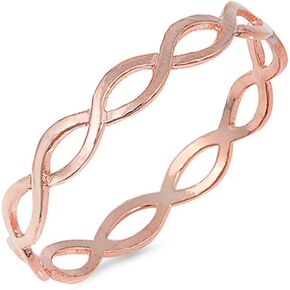 CHOOSE YOUR COLOR Sterling Silver Eternity Infinity Ring