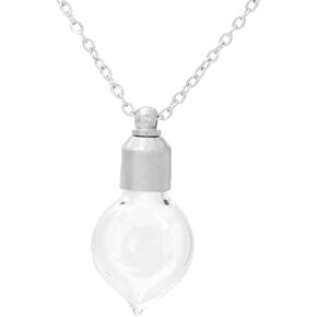 Fashion Glass Urn Necklace Stainless Steel Ashes Cremation Pendant Keepsake Necklace