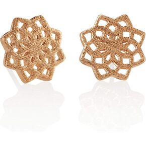 namana Mandala Stud Earrings for Women. Brushed Finish Sacred Geometry Earrings for Women. Cute Stud Earrings for Women. Mandala Flower Jewelry with Gift Box
