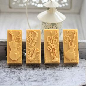Redxin Musical Instruments Silicone Soap Mold Candle Mold for Handmade Soap Making Candle Making DIY Craft Making Chocolate Candy Cake Making in Kuwait