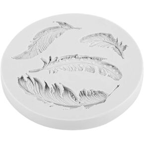 Feather Candy Molds for Baking, Shape Fondant Cake Decorating Chocolate Tool Feather Molds Fondant Silicon Molds for Handmade Candle Resin Crafts