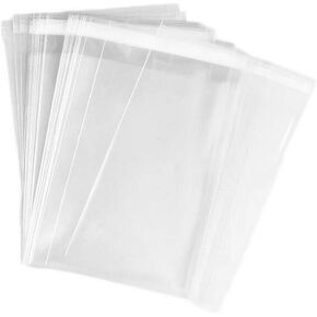 QUUPY 4.75x6.5 inch(1.2mil) Clear Resealable Cello/Cellophane Bags Good for Candle Bakery Cookie Poly Bags - pack of 100