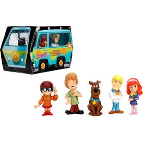 Jada Toys - MetalFigs 2.5" Scooby-Doo! 5-Pack – Shaggy, Scooby, Daphne, Velma, Fred – Die-Cast Figures – Collectible Display – Ages 8+
