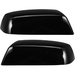 ACROPIX Car Exterior Top Half Mirror Cover Covers Cap Overlay Fit for Chevrolet Silverado 1500 for GMC Sierra 1500 2014-2018 - Pack of 2 Gloss Black