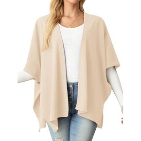Women's Shawls and Cardigan Open Front Poncho Cape Autumn and winter all-match Wraps in Saudi Arabia