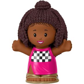 Replacement Part for Fisher-Price Little-People Convertible Car Playset - HCF59 ~ Replacement African-American Figure in Racing Checkered Outfit ~ Inspired by Barbie
