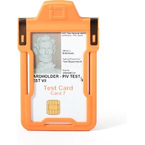 Identity Stronghold Secure Badge Holder Classic, Orange (IDSH1004-001B-org)