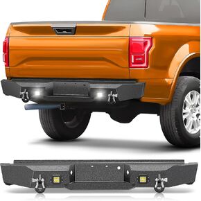 Nilight Rear Step Bumper Compatible with 2011 2012 2013 2014 2015 2016 3rd Gen Ford F250 F350 F450 Super Duty Pickup Truck Bumper with LED Lights, Sensor Holes and D-rings