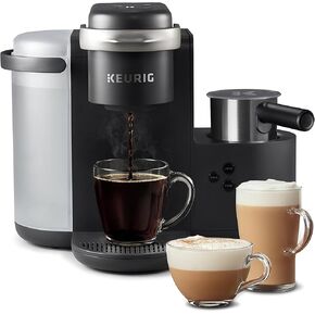 Keurig K-Café SMART Single Serve Coffee Maker with WiFi Compatibility, Latte and Cappuccino Machine with Built-In Frother, 6 Brew Sizes, Compatible with Alexa, Black, (5000365485)