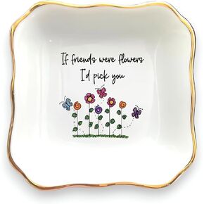 Ring Dish Holder For Friend, Mom, Mother in law, Sister of the Groom, Bonus Mom, Teacher, Sister Wedding Gifts - Ceramic Ring Dish (Friend)