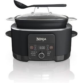 Ninja MC1001 Foodi PossibleCooker PRO 8.5 Quart Multi-Cooker, with 8-in-1 Slow Cooker, Dutch Oven, Steamer & More, Glass Lid & Integrated Spoon, Nonstick, Oven Safe Pot to 500°F, Sea Salt Gray