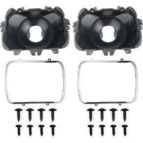 2PCS 42437,Headlight Bucket Kit,5X7 Headlights Mounting fit for Pontiac Chevrolet Express GMC Savana 1500 2500 3500 S‎afari Yukon Topkick Chevy Exprress 4500 K10 K20 K30 Suburban Cadillac Escalade
