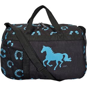 Lila Horseshoe Black/Gray Travel Duffel Bag