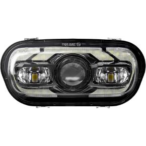 LX-LIGHT 65W High Power Motorcycles LED Headlight with High Low Beam DRL EMC Compatible with Fat Bob 2008-2019