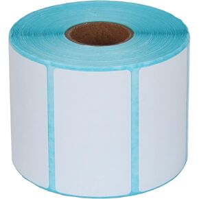ESSENTIAL 50 Roll 2 1/4 x 1 1/4 Inch Direct Thermal Labels, 1000 Labels of Roll, Permanent Adhesive, Perforations Between Labels (50 Rolls, 50000 Labels)